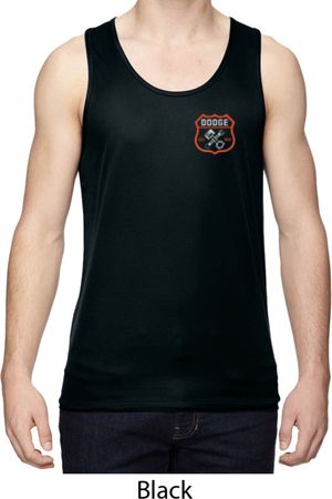 Dodge Garage Pocket Print Mens Moisture Wicking Tanktop