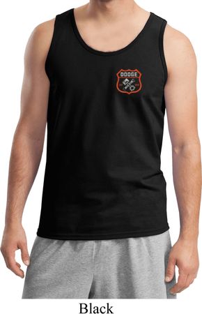 Dodge Garage Pocket Print Mens Tank Top