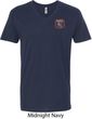 Dodge Garage Pocket Print Mens V-Neck Shirt