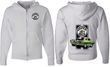 Dodge Green Super Bee (Front & Back) Full Zip Hoodie