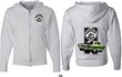 Dodge Green Super Bee (Front & Back) Full Zip Hoodie