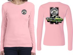 Dodge Green Super Bee (Front & Back) Ladies Long Sleeve