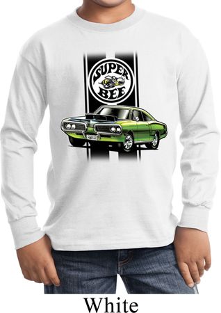 Dodge Green Super Bee Kids Long Sleeve Shirt
