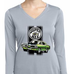 Dodge Green Super Bee Ladies Moisture Wicking Long Sleeve Shirt Dodge Green Super Bee Ladies Moisture Wicking Long Sleeve Shirt