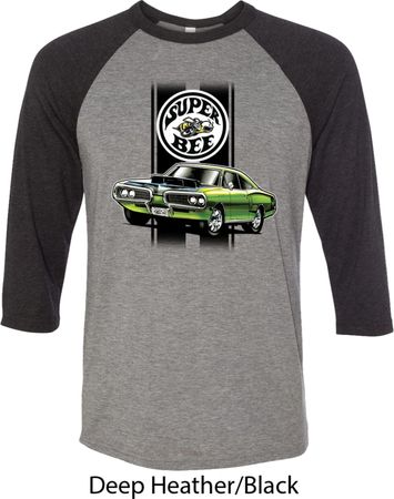 Dodge Green Super Bee Mens Raglan Shirt