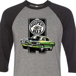 Dodge Green Super Bee Mens Raglan Shirt Dodge Green Super Bee Mens Raglan Shirt