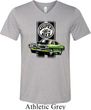 Dodge Green Super Bee Mens Tri Blend V-neck Shirt