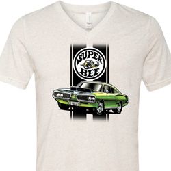 Dodge Green Super Bee Mens Tri Blend V-neck Shirt Dodge Green Super Bee Mens Tri Blend V-neck Shirt