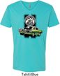 Dodge Green Super Bee Mens V-Neck Shirt