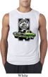 Dodge Green Super Bee Mens White Sleeveless T-Shirt