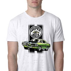 Dodge Green Super Bee White Burnout Shirt Dodge Green Super Bee White Burnout Shirt