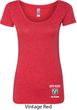 Dodge Guts and Glory Ram Logo Bottom Print Ladies Scoop Neck Shirt