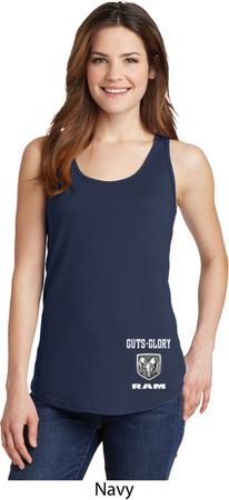 Dodge Guts and Glory Ram Logo Bottom Print Ladies Tank Top