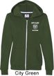 Dodge Guts and Glory Ram Logo Pocket Print Ladies Full Zip Hoodie