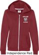 Dodge Guts and Glory Ram Logo Pocket Print Ladies Full Zip Hoodie