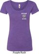 Dodge Guts and Glory Ram Logo Pocket Print Ladies Scoop Neck Shirt