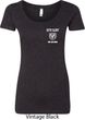 Dodge Guts and Glory Ram Logo Pocket Print Ladies Scoop Neck Shirt