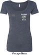 Dodge Guts and Glory Ram Logo Pocket Print Ladies Scoop Neck Shirt