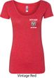Dodge Guts and Glory Ram Logo Pocket Print Ladies Scoop Neck Shirt