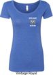 Dodge Guts and Glory Ram Logo Pocket Print Ladies Scoop Neck Shirt