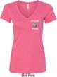 Dodge Guts and Glory Ram Logo Pocket Print Ladies V-Neck Shirt