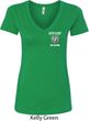 Dodge Guts and Glory Ram Logo Pocket Print Ladies V-Neck Shirt
