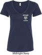Dodge Guts and Glory Ram Logo Pocket Print Ladies V-Neck Shirt