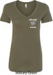 Dodge Guts and Glory Ram Logo Pocket Print Ladies V-Neck Shirt