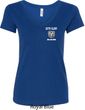 Dodge Guts and Glory Ram Logo Pocket Print Ladies V-Neck Shirt