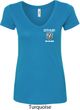 Dodge Guts and Glory Ram Logo Pocket Print Ladies V-Neck Shirt