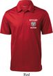 Dodge Guts and Glory Ram Logo Pocket Print Mens Textured Polo Shirt