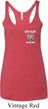 Dodge Guts and Glory Ram Pocket Print Ladies Tri Blend Racerback Tank
