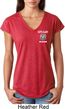 Dodge Guts and Glory Ram Pocket Print Ladies Tri Blend V-Neck Shirt
