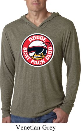 Dodge Shirt Dodge Scat Pack Club Lightweight Hoodie Tee T-Shirt