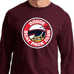 Dodge Shirt Dodge Scat Pack Club Long Sleeve Tee T-Shirt Dodge Shirt Dodge Scat Pack Club Long Sleeve Tee T-Shirt