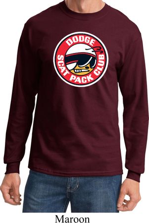 Dodge Shirt Dodge Scat Pack Club Long Sleeve Tee T-Shirt
