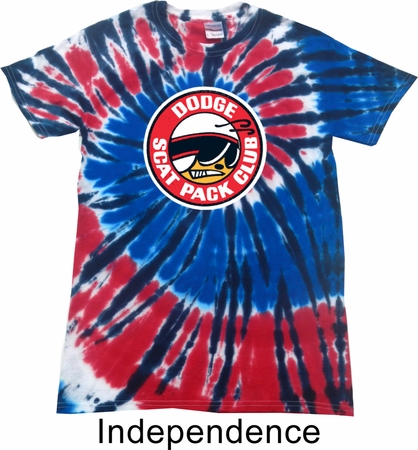 Dodge Shirt Dodge Scat Pack Club Patriotic Tie Dye Tee T-shirt