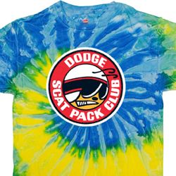 Dodge Shirt Dodge Scat Pack Club Tie Dye Tee T-shirt Dodge Shirt Dodge Scat Pack Club Tie Dye Tee T-shirt