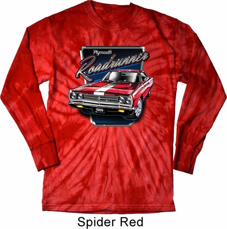 Dodge Shirt Plymouth Roadrunner Long Sleeve Tie Dye Tee T-shirt