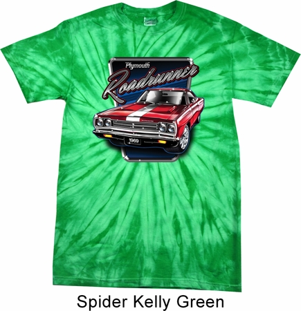 Dodge Shirt Plymouth Roadrunner Spider Tie Dye Tee T-shirt