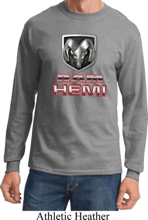 Dodge Shirt Ram Hemi Logo Long Sleeve Tee T-Shirt