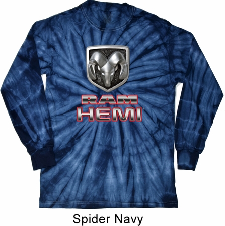 Dodge Shirt Ram Hemi Logo Long Sleeve Tie Dye Tee T-shirt