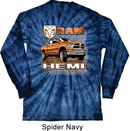 Dodge Shirt Ram Hemi Trucks Long Sleeve Tie Dye Tee T-shirt