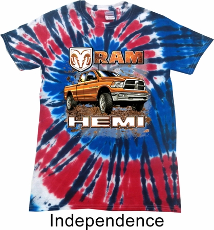 Dodge Shirt Ram Hemi Trucks Patriotic Tie Dye Tee T-shirt