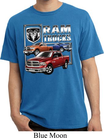 Dodge Shirt Ram Trucks Pigment Dyed Tee T-Shirt
