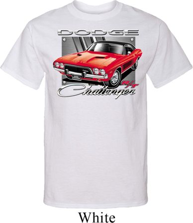 Dodge Shirt Red Challenger Tall Tee T-Shirt