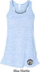 Dodge Super Bee Circle Bottom Print Ladies Flowy Racerback Tanktop Dodge Super Bee Circle Bottom Print Ladies Flowy Racerback Tanktop