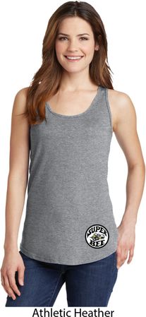 Dodge Super Bee Circle Logo Bottom Print Ladies Tank Top
