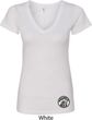 Dodge Super Bee Circle Logo Bottom Print Ladies V-Neck Shirt