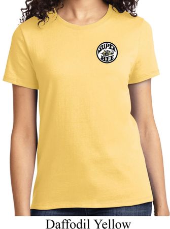 Dodge Super Bee Circle Logo Pocket Print Ladies Shirt